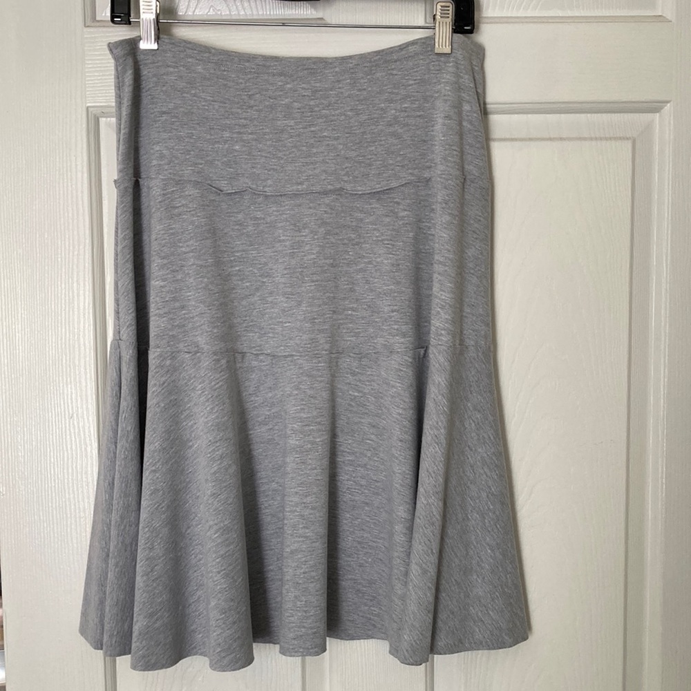 Nally & Millie Rawedge Skirt Cotton Spandex Grey Medium NWT